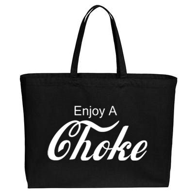 Enjoy A Choke Funny Jiu Jitsu MMA Cotton Canvas Jumbo Tote