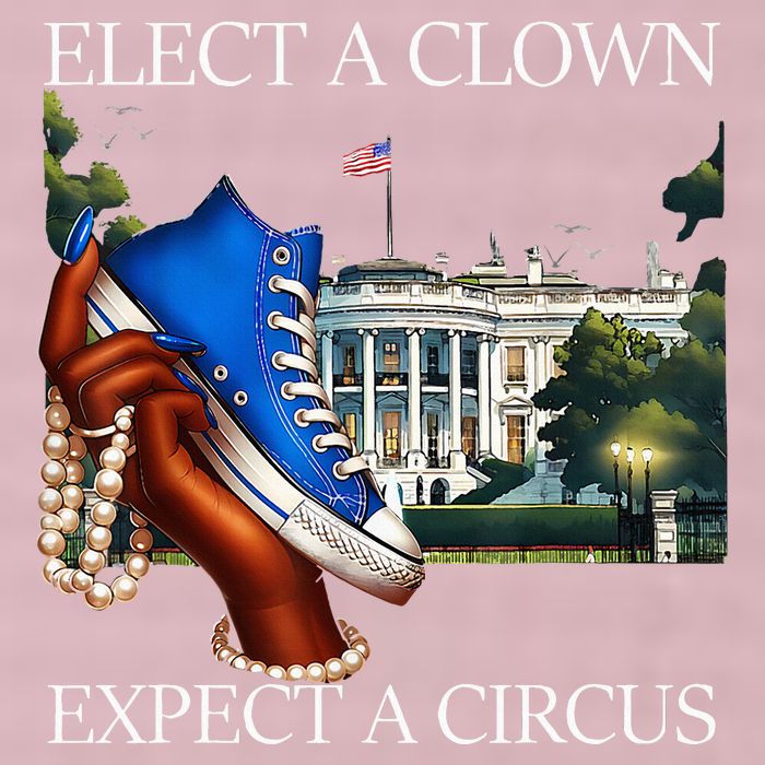 Elect A Clown Expect A Circus Election Kamala Harris 25L Jumbo Tote
