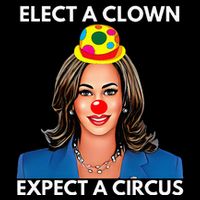 Elect A Clown Expect A Circus Kamala Harris Flexfit Unipanel Trucker Cap