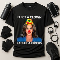 Elect A Clown Expect A Circus Kamala Harris Cooling Performance Crew T-Shirt