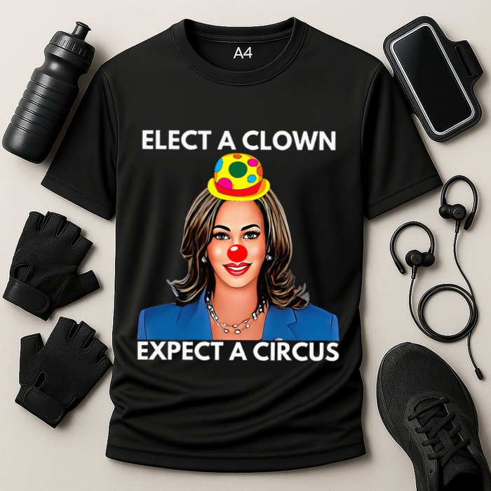 Elect A Clown Expect A Circus Kamala Harris Cooling Performance Crew T-Shirt