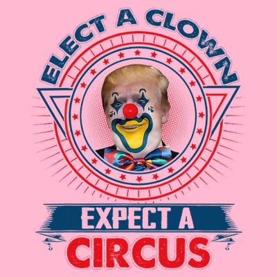 Elect A Clown Expect A Circus Funny Antitrump T-Shirt