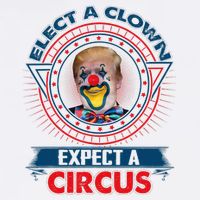 Elect A Clown Expect A Circus Funny Antitrump Cropped Pullover Crew