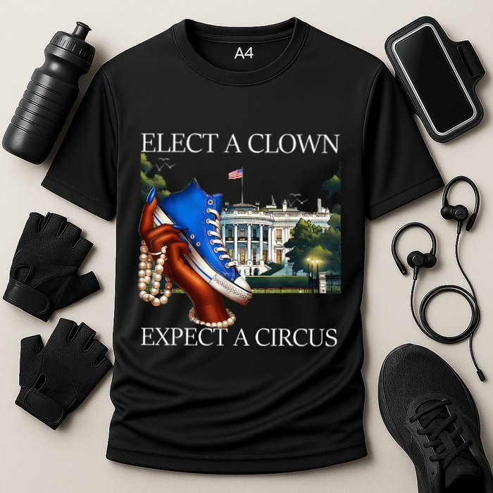Elect A Clown Expect A Circus Funny Election Kamala Harris Cooling Performance Crew T-Shirt