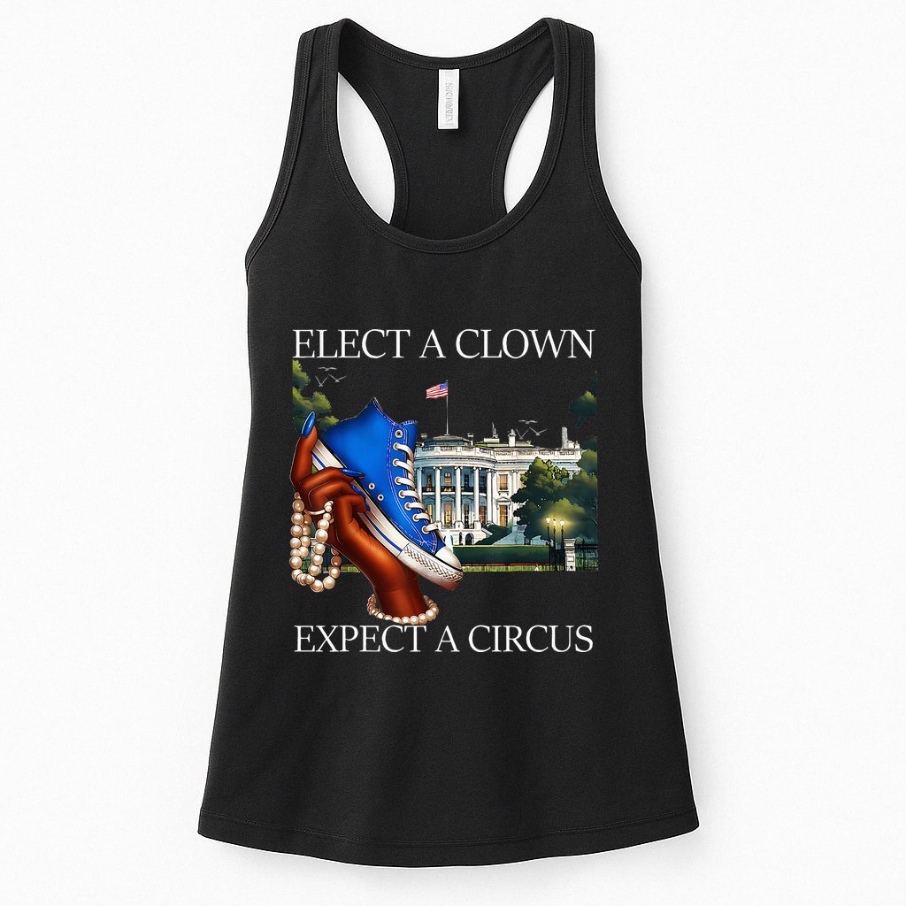 Elect A Clown Expect A Circus Funny Election Kamala Harris Womens Tank Top