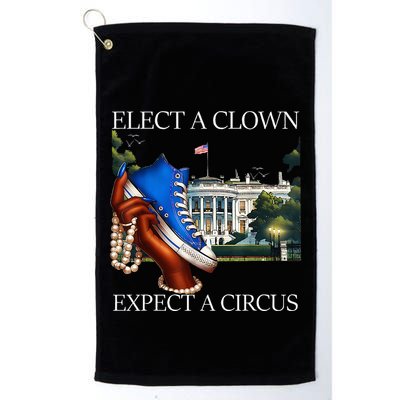 Elect A Clown Expect A Circus Funny Election Kamala Harris Golf Towel
