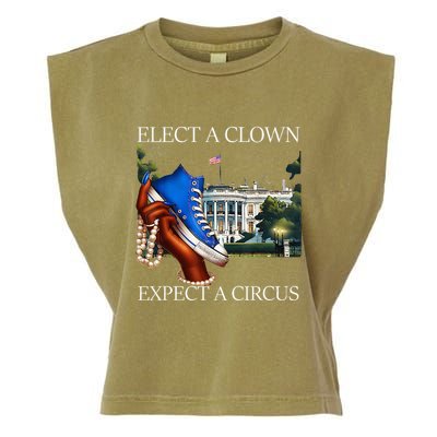Elect A Clown Expect A Circus Funny Election Kamala Harris Garment-Dyed Women's Muscle Tee