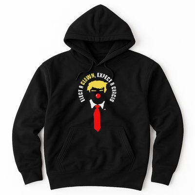 Elect A Clown Expect A Circus Funny Anti Trump Graphic Hoodie