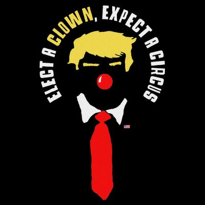 Elect A Clown Expect A Circus Funny Anti Trump Graphic T-Shirt