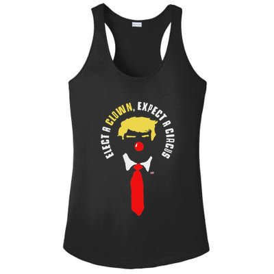 Elect A Clown Expect A Circus Funny Anti Trump Graphic Ladies PosiCharge Competitor Racerback Tank