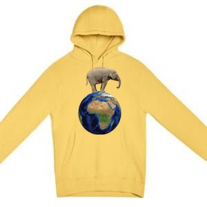 Elephant Animal Conservation Earth Day Planet Nature Premium Pullover Hoodie