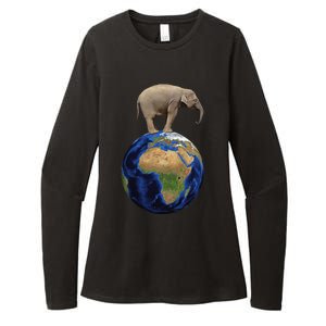 Elephant Animal Conservation Earth Day Planet Nature Womens CVC Long Sleeve Shirt