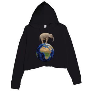 Elephant Animal Conservation Earth Day Planet Nature Crop Fleece Hoodie