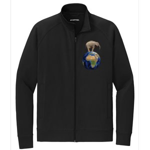 Elephant Animal Conservation Earth Day Planet Nature Stretch Full-Zip Cadet Jacket