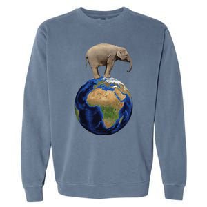 Elephant Animal Conservation Earth Day Planet Nature Garment-Dyed Sweatshirt