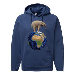 Elephant Animal Conservation Earth Day Planet Nature Performance Fleece Hoodie