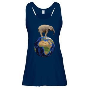 Elephant Animal Conservation Earth Day Planet Nature Ladies Essential Flowy Tank