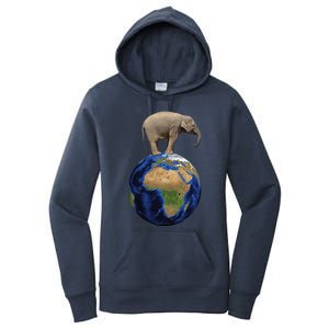 Elephant Animal Conservation Earth Day Planet Nature Women's Pullover Hoodie