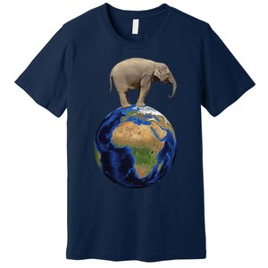 Elephant Animal Conservation Earth Day Planet Nature Premium T-Shirt