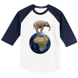 Elephant Animal Conservation Earth Day Planet Nature Baseball Sleeve Shirt