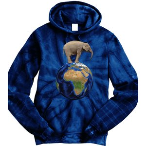 Elephant Animal Conservation Earth Day Planet Nature Tie Dye Hoodie