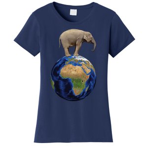 Elephant Animal Conservation Earth Day Planet Nature Women's T-Shirt