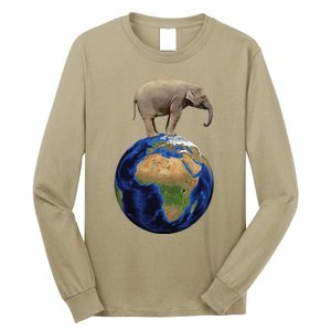 Elephant Animal Conservation Earth Day Planet Nature Long Sleeve Shirt