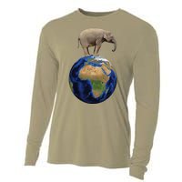 Elephant Animal Conservation Earth Day Planet Nature Cooling Performance Long Sleeve Crew