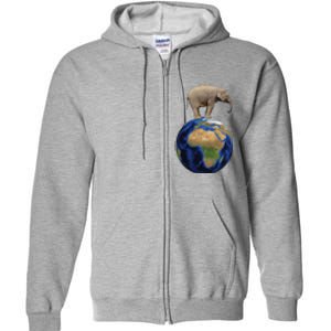 Elephant Animal Conservation Earth Day Planet Nature Full Zip Hoodie