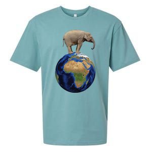 Elephant Animal Conservation Earth Day Planet Nature Sueded Cloud Jersey T-Shirt