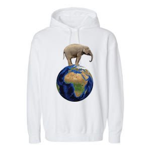 Elephant Animal Conservation Earth Day Planet Nature Garment-Dyed Fleece Hoodie