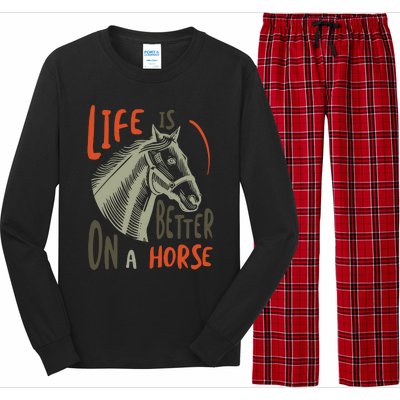 Equestrian And Cow Saying For Horse Lover Gift Long Sleeve Pajama Set