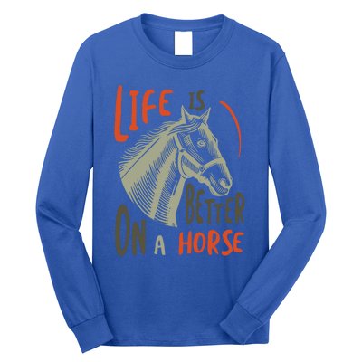 Equestrian And Cow Saying For Horse Lover Gift Long Sleeve Shirt