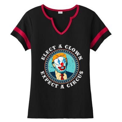 Elect A Clown Expect A Circus T Anti Trump Ladies Halftime Notch Neck Tee