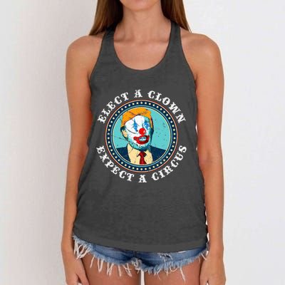 Elect A Clown Expect A Circus T Anti Trump Women's Knotted Racerback Tank