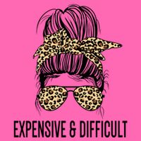 Expensive And Difficult Funny Bougie Bougee Messy Bun Cool Gift Stripe Pom Pom Beanie