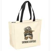 Expensive And Difficult Funny Bougie Bougee Messy Bun Cool Gift Zip Tote Bag