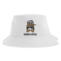 Expensive And Difficult Funny Bougie Bougee Messy Bun Cool Gift Sustainable Bucket Hat