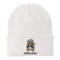 Expensive And Difficult Funny Bougie Bougee Messy Bun Cool Gift Beanie
