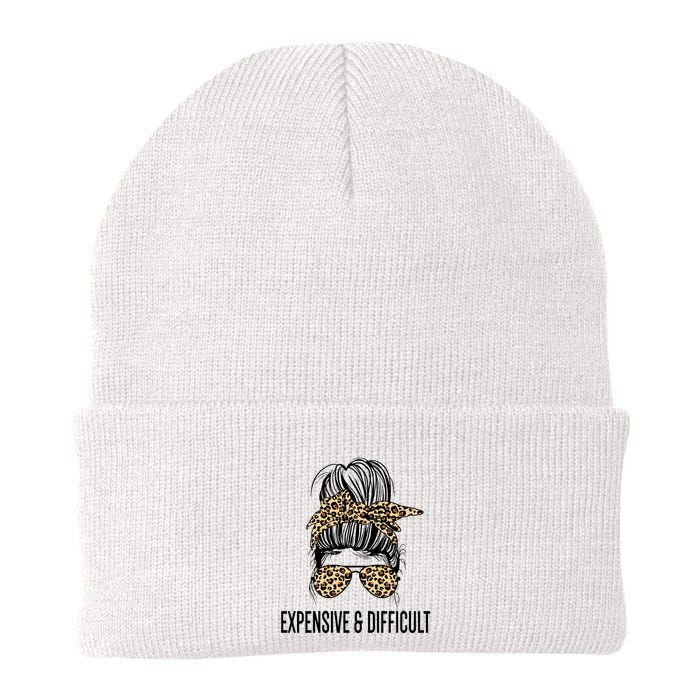 Expensive And Difficult Funny Bougie Bougee Messy Bun Cool Gift Beanie