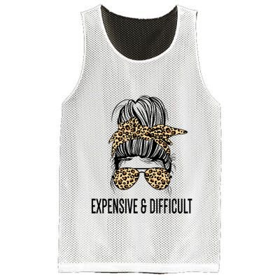 Expensive And Difficult Funny Bougie Bougee Messy Bun Cool Gift Mesh Reversible Basketball Jersey Tank