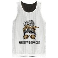 Expensive And Difficult Funny Bougie Bougee Messy Bun Cool Gift Mesh Reversible Basketball Jersey Tank