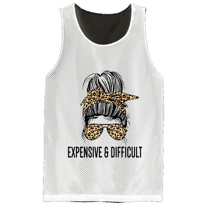 Expensive And Difficult Funny Bougie Bougee Messy Bun Cool Gift Mesh Reversible Basketball Jersey Tank