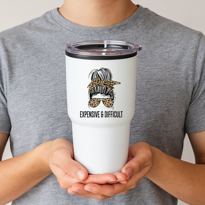 Expensive And Difficult Funny Bougie Bougee Messy Bun Cool Gift Tumbler