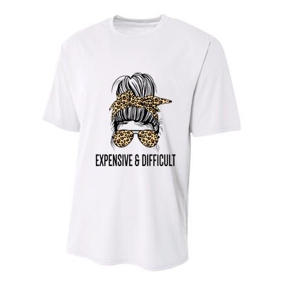 Expensive And Difficult Funny Bougie Bougee Messy Bun Cool Gift Youth Performance Sprint T-Shirt