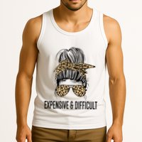 Expensive And Difficult Funny Bougie Bougee Messy Bun Cool Gift Tank Top