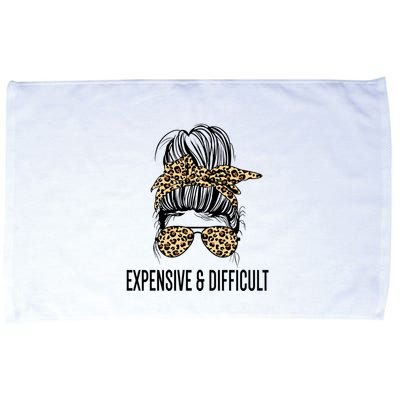 Expensive And Difficult Funny Bougie Bougee Messy Bun Cool Gift Microfiber Hand Towel