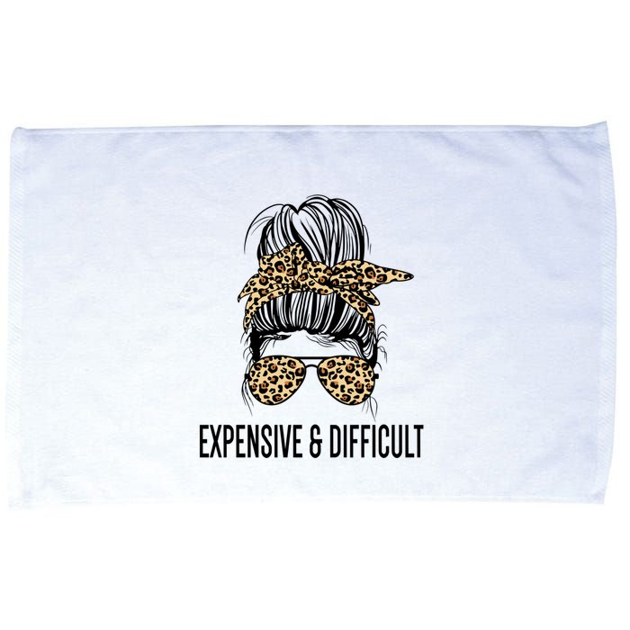 Expensive And Difficult Funny Bougie Bougee Messy Bun Cool Gift Microfiber Hand Towel