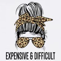 Expensive And Difficult Funny Bougie Bougee Messy Bun Cool Gift Microfiber Hand Towel