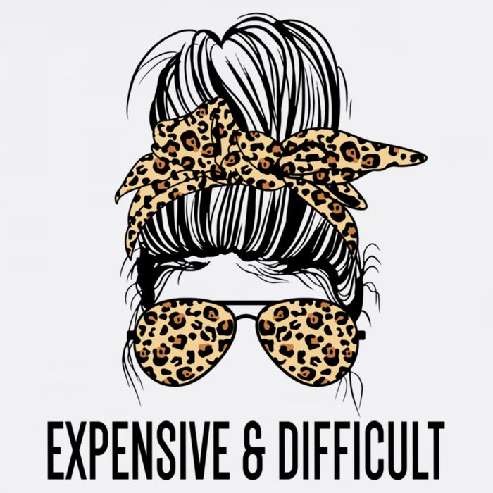 Expensive And Difficult Funny Bougie Bougee Messy Bun Cool Gift Microfiber Hand Towel
